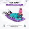 imageAGPTEK 3547 Inch Durable Downhill Sprinter Toboggan Snow Sled for Kids Boys Girls Adults with Builtin Handles and Pulling RopePurple