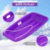 imageAGPTEK 3547 Inch Durable Downhill Sprinter Toboggan Snow Sled for Kids Boys Girls Adults with Builtin Handles and Pulling RopePurple