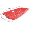 imageAGPTEK 3547 Inch Durable Downhill Sprinter Toboggan Snow Sled for Kids Boys Girls Adults with Builtin Handles and Pulling RopeRed
