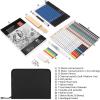 imageAGPTEK 53pcs Drawing Supplies Set Art Pencils ampamp Watercolor Pencils With Canvas Case for Artists ampamp Students1 Count Pack of 1