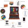 imageAGPTEK Art Set 141Piece Deluxe Art Supplies Kit with Crayons Colored Pencils Sketch Pencils Paint Brushes Sharpener Eraser Wooden Case ampamp Drawing Pad