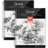 imageAGPTEK Drawing Pencil Set Bundle with 9quotX12quot Sketch Book 200 Sheets