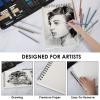 imageAGPTEK Drawing Pencils Set 75Piece Art Supplies Color Drawing Pencils Set Contains Sketch Pencils Charcoal Pencils Water Colored Pencils and Metal Colored Pencils for Kids Adults and Artist