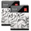 imageAGPTEK Drawing and Sketching Pencil Set Bundle with 2 Pack Sketch Books 9quot X 12quot 200 Sheets