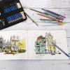 imageAGPTEK Drawing and Sketching Pencil Set Bundle with 2 Pack Sketch Books 9quot X 12quot 200 Sheets
