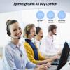imageAGPTEK HandsFree Call Center Noise Cancelling Corded Binaural Headset Headphone with 4Pin RJ9 Crystal Head and Mic Microphone for Desk Phone  Telephone Counselling Services Insurance Hospitals