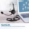 imageAGPTEK HandsFree Call Center Noise Cancelling Corded Monaural Headset USB Headset with Microphone for PC Headphone with Mic Mircrophone  Cord with USB Plug Volume Control