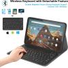imageAGPTEK Keyboard Case for Amazon Fire Max 11 13th Generation 2023 Release PU Leather Cover with Removable Wireless Bluetooth Keyboard and Auto WakeSleepBlack