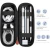 imageAGPTEK Pencil Case Holder Compatible with Apple Pencil Stylus iPad Pro Pen Pencil Samsung Huawei Apple Pen Accessories USB Cable Earphone Fountain PenBlack