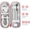 imageAGPTEK Pencil Case Holder Compatible with Apple Pencil Stylus iPad Pro Pen Pencil Samsung Huawei Apple Pen Accessories USB Cable Earphone Fountain PenPink