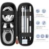 imageAGPTEK Pencil Case Holder Compatible with Apple Pencil Stylus iPad Pro Pen Pencil Samsung Huawei Apple Pen Accessories USB Cable Earphone Fountain PenGray