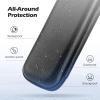 imageAGPTEK Pencil Case Holder Compatible with Apple Pencil Stylus iPad Pro Pen Pencil Samsung Huawei Apple Pen Accessories USB Cable Earphone Fountain PenBlack