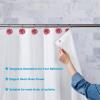 imageAGPTEK Rose Shower Curtain Hooks 12PCS Anti Rust Decorative Resin Hooks for Bathroom Baby Room Bedroom Living Room Decor Pink RosePink