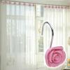 imageAGPTEK Rose Shower Curtain Hooks 12PCS Anti Rust Decorative Resin Hooks for Bathroom Baby Room Bedroom Living Room Decor Pink RosePink