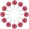imageAGPTEK Rose Shower Curtain Hooks 12PCS Anti Rust Decorative Resin Hooks for Bathroom Baby Room Bedroom Living Room Decor Pink RosePink