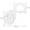imageAGPTEK Shower Curtain Hooks 12 PCS Anti Rust Decorative Vintage Resin Rose Hooks for BathroomBaby Room Bedroom Living Room