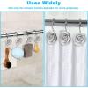 imageAGPTEK Shower Curtain Hooks 12PCS Anti Rust Decorative Resin Hooks for Bathroom Baby Room Bedroom Living Room Decor White Rose