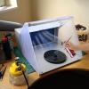 imageAGPTEK Spray Booth Airbrush Spray Booth Kit with 3 LED Light Tubes Turn Table and Exhaust Extension Hose Portable Airbrush Spray Booth for Painting Crafts Nails Art Cakes TShirts and Hobby