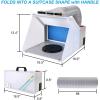 imageAGPTEK Spray Booth Airbrush Spray Booth Kit with 3 LED Light Tubes Turn Table and Exhaust Extension Hose Portable Airbrush Spray Booth for Painting Crafts Nails Art Cakes TShirts and Hobby