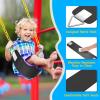 imageAGPTEK Swing Seat 304 x 6 x 027 Inch Yard Swing for Kids ampamp Adults with Metal Triangle Ring  Yellow 113KG 250LB Weight LimitBlack