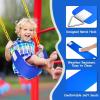 imageAGPTEK Swing Seat 304 x 6 x 027 Inch Yard Swing for Kids ampamp Adults with Metal Triangle Ring  Yellow 113KG 250LB Weight LimitBlue