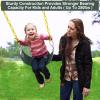 imageAGPTEK Swing Seat 304 x 6 x 027 Inch Yard Swing for Kids ampamp Adults with Metal Triangle Ring  Yellow 113KG 250LB Weight LimitGreen