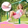 imageAGPTEK Swing Seat 304 x 6 x 027 Inch Yard Swing for Kids ampamp Adults with Metal Triangle Ring  Yellow 113KG 250LB Weight LimitLight Pink