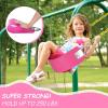 imageAGPTEK Swing Seat 304 x 6 x 027 Inch Yard Swing for Kids ampamp Adults with Metal Triangle Ring  Yellow 113KG 250LB Weight LimitPink