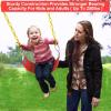 imageAGPTEK Swing Seat 304 x 6 x 027 Inch Yard Swing for Kids ampamp Adults with Metal Triangle Ring  Yellow 113KG 250LB Weight LimitRed