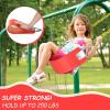 imageAGPTEK Swing Seat 304 x 6 x 027 Inch Yard Swing for Kids ampamp Adults with Metal Triangle Ring  Yellow 113KG 250LB Weight LimitRed