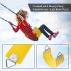 imageAGPTEK Swing Seat 304 x 6 x 027 Inch Yard Swing for Kids ampamp Adults with Metal Triangle Ring  Yellow 113KG 250LB Weight LimitYellow
