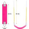 imageAGPTEK Swing Set Seat with 66 Inch AntiRust Chains Thermoplastic Coated Support 250lb Cushion Accessories Replacement with Snap Hooks for Outdoors Playground Jungle ampamp Gym  BlackPink