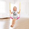 imageAGPTEK Swing Set Seat with 66 Inch AntiRust Chains Thermoplastic Coated Support 250lb Cushion Accessories Replacement with Snap Hooks for Outdoors Playground Jungle ampamp Gym  BlackPink