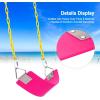 imageAGPTEK Swing Set Seat with 66 Inch AntiRust Chains Thermoplastic Coated Support 250lb Cushion Accessories Replacement with Snap Hooks for Outdoors Playground Jungle ampamp Gym  BlackPink