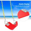 imageAGPTEK Swing Sets Seat with 66 Inch AntiRust Chains Thermoplastic Coated Support 250lb Cushion Accessories Replacement with Snap Hooks for Outdoors Playground Jungle Gym Pack of 2Red