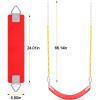 imageAGPTEK Swing Sets Seat with 66 Inch AntiRust Chains Thermoplastic Coated Support 250lb Cushion Accessories Replacement with Snap Hooks for Outdoors Playground Jungle Gym Pack of 2Red