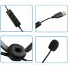 imageAGPTEK USB Stereo Binaural Headset Corded Call Center Headphone with NoiseCanceling Mic and Volume Control  for Phone Sales Telephone Counseling Services Insurance Hospitals Telecom Operators