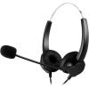 imageAGPTEK USB Stereo Binaural Headset Corded Call Center Headphone with NoiseCanceling Mic and Volume Control  for Phone Sales Telephone Counseling Services Insurance Hospitals Telecom Operators