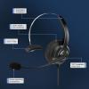 imageAGPtEK Corded Telephone with Headset ampamp Dialpad for House Call Center Office  Noise Cancellation
