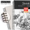 imageAGPtEK Sketch Book Art Drawing Pad 9 X 12 100 Sheets 60lb100g 2 PackSide SpiralBound