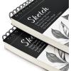 imageAGPtEK Sketch Book Art Drawing Pad 9 X 12 100 Sheets 60lb100g 2 PackTop SpiralBound