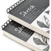 imageAGPtEK Sketch Book Art Drawing Pad 9 X 12 100 Sheets 60lb100g 2 PackTop SpiralBound