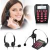 imageAGPtEK Upgraded Call Center Phone Corded Telephone with Binaural Headset ampamp Dialpad for House Call Center Office  Noise Cancellation