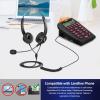 imageAGPtEK Upgraded Call Center Phone Corded Telephone with Binaural Headset ampamp Dialpad for House Call Center Office  Noise Cancellation