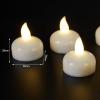 imageAGPtek 12 PCS Floating Candles Waterproof Tea Light Candles Battery Operated Flameless Floating Candles for Centerpieces Wedding Party Decoration  Warm White