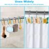 imageAGPtek 12PCS Home Fashions Butterfly Anti Rust Decorative Resin Hooks for Bathroom Shower CurtainBedroomLiving Room Curtain
