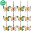imageAGPtek 12PCS Home Fashions Butterfly Anti Rust Decorative Resin Hooks for Bathroom Shower CurtainBedroomLiving Room Curtain