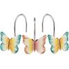 imageAGPtek 12PCS Home Fashions Butterfly Anti Rust Decorative Resin Hooks for Bathroom Shower CurtainBedroomLiving Room Curtain