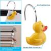 imageAGPtek 12PCS Home Fashions Yellow Duck Anti Rust Decorative Ducky Resin Hooks for Bathroom Shower CurtainBedroomLiving Room Curtain