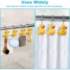 imageAGPtek 12PCS Home Fashions Yellow Duck Anti Rust Decorative Ducky Resin Hooks for Bathroom Shower CurtainBedroomLiving Room Curtain
